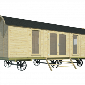 Circuswagen Dan - Circuswagen Dan | 19mm | vuren onbehandeld | 328 x 720 cm | excl. onderstel, deuren, en ramen