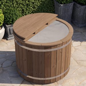 Koudwaterbad Ø120 - Koudwaterbad Ø120 cm, thermisch gemodificeerd vuren