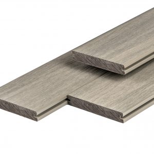 PuraShield composiet - PuraShield composiet vlonderplank 2,3 x 13,8 x 500 cm, light grey, massief, fijne houtnerf, clip systeem