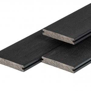PuraShield composiet - PuraShield composiet vlonderplank 2,3 x 13,8 x 400 cm, ebony black, massief, fijne houtnerf, clip systeem