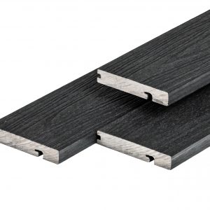PuraShield composiet - PuraShield composiet eindplank  2,3 x 13,8 x 300 cm, ebony black, fijne houtnerf, clip systeem