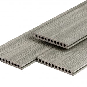 PuraShield composiet - PuraShield composiet vlonderplank 2,3 x 21,0 x 500 cm, light grey, semi-massief, fijne houtnerf, clip systeem