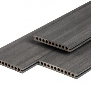 PuraShield composiet - PuraShield composiet vlonderplank 2,3 x 21,0 x 400 cm, dark grey, semi-massief, fijne houtnerf, clip systeem