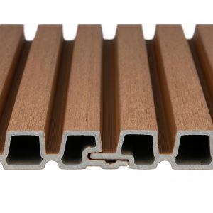 PuraTech 30 - PuraTech 30 composiet triple profiel 3,3 x 17,0 x 390 cm, teak, fijne houtnerf
