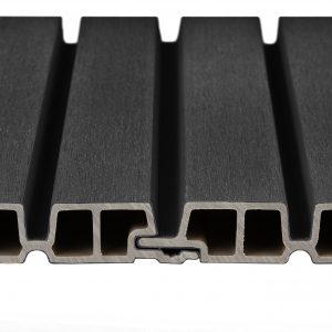 PuraTech 55 - PuraTech 55 composiet dubbel profiel 3,3 x 17,0 x 290 cm, ebony black, fijne houtnerf