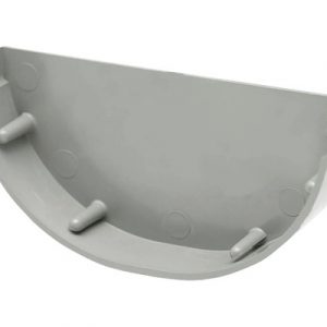 Gooteindstuk, PVC, grijs, 100 mm