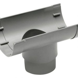 Gootuitloop, PVC, grijs, 70/80 x 100 mm