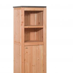 Buitenkeuken enkel 168 Excellent, 168 x 61,5 x 56 cm (HxBxD) met 3 schappen en deuren, onbehandeld. - Woodvision