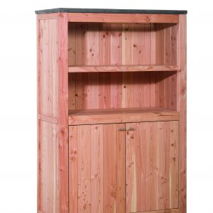 Buitenkeuken dubbel 168 Excellent, 168 x 109 x 56 cm (HxBxD) met 3 schappen en deuren, onbehandeld. - Woodvision
