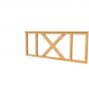Hekwerk met kruis douglas type A, 178,5 x 73 cm, onbehandeld. - Woodvision