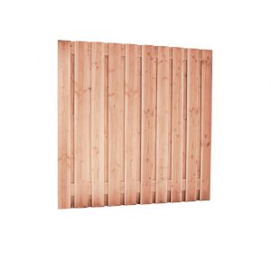 Redvision geschaafd plankenscherm 21-planks 16 mm, 180 x 180 cm, verticaal recht. - Woodvision