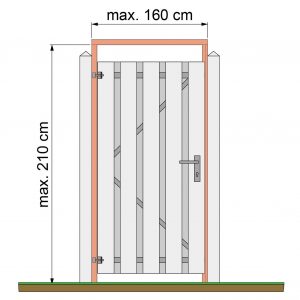 Tuindeurkozijn Redvision met aanslaglat, max. 160 cm breed. - Woodvision