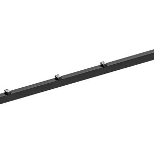 Hillfence metalen paal, inclusief aansluitingset en afdekkap, 6 x 4 x 160 cm, zwart. - Woodvision