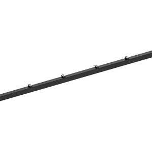 Hillfence metalen paal, inclusief aansluitingset en afdekkap, 6 x 4 x 240 cm, zwart. - Woodvision