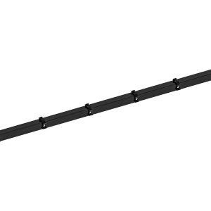 Hillfence metalen hoekpaal, inclusief aansluitingset en afdekkap, 6 x 6 x 240 cm, zwart. - Woodvision