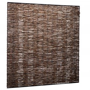 Wilgentenenscherm fijn, met ijzeren frame, 180 x 180 cm. - Woodvision