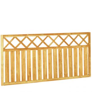 Rechthek met trellis 180 x 90 cm, groen geïmpregneerd. - Woodvision