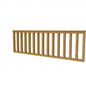 Hekwerk recht douglas type B, 228,5 x 73 cm, groen geïmpregneerd. - Woodvision