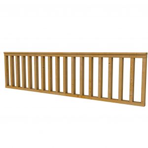 Hekwerk recht douglas type C, 278,5 x 73 cm, groen geïmpregneerd. - Woodvision